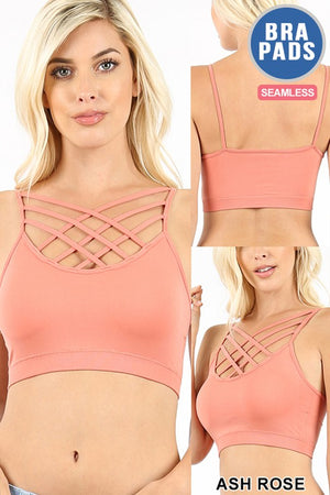 Zenana - Seamless Triple Criss-Cross Bralette