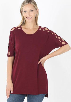 Zenana - Criss-Cross Shoulder Top