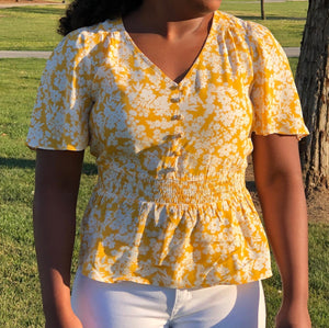 Skies Are Blue Floral Top