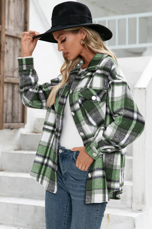 Plaid Buttoned down Shirt Green