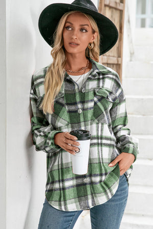 Plaid buttoned down shirt Green