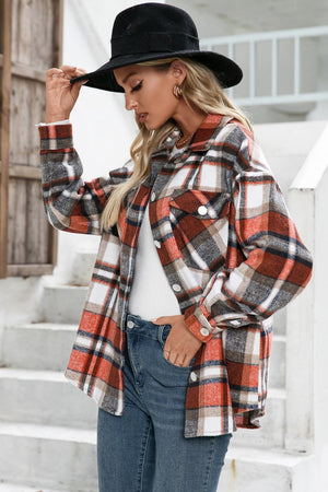 Plaid Button down shirt - Red