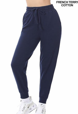Zenana - French Terry Jogger Pants with Side Pockets