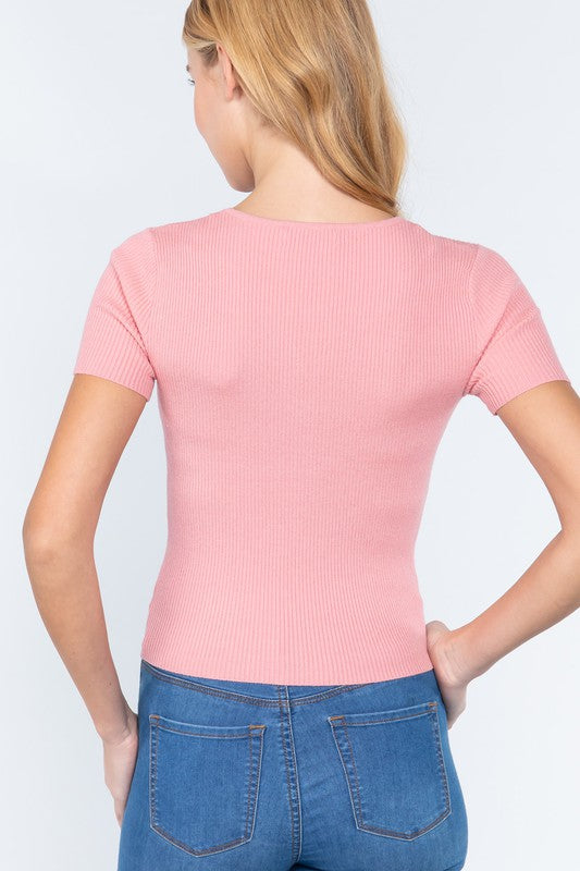 Short Sleeve Top - Pink