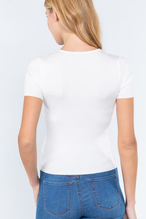 Short sleeve top - off white
