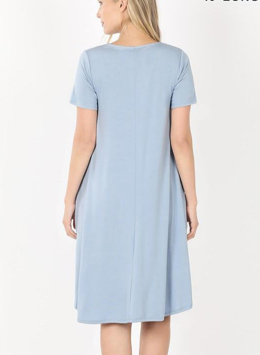 Zenana - Viscose Dress - Sage