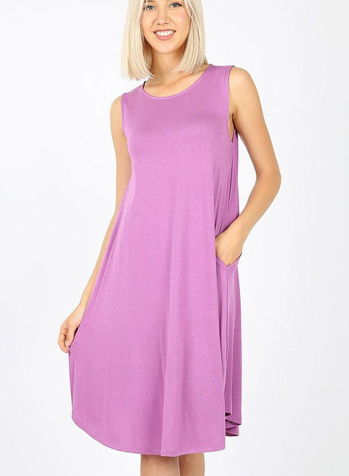 Zenana - Viscose Sleeveless Dress