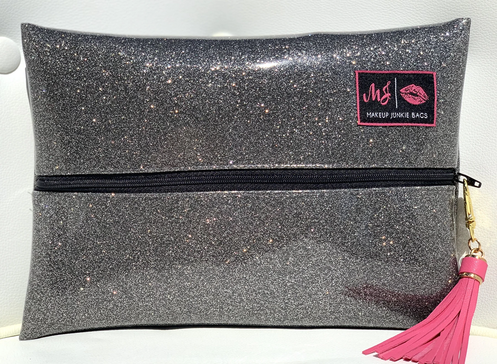MJ Glitter Slate Makeup Junkie Bag - Medium