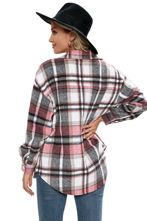Plaid buttoned down shirt Pink