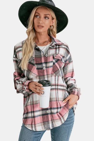 Plaid Buttoned down shirt Pink