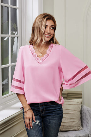 Lacey 3/4 Bell Sleeves Blouse